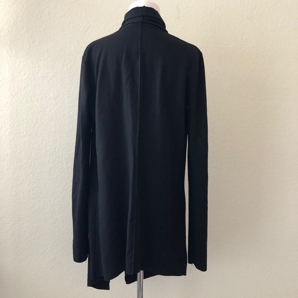 Helmut Lang Sonar Wool Cardigan Shawl Black S - Picture 6 of 8